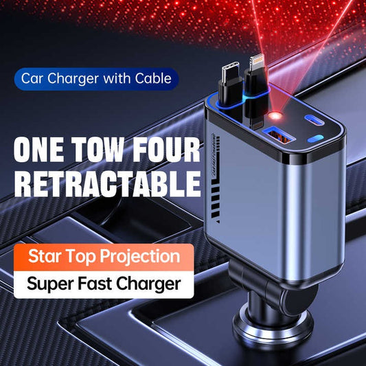 Retractable Car Charger-شاحن سيارة قابل للسحب